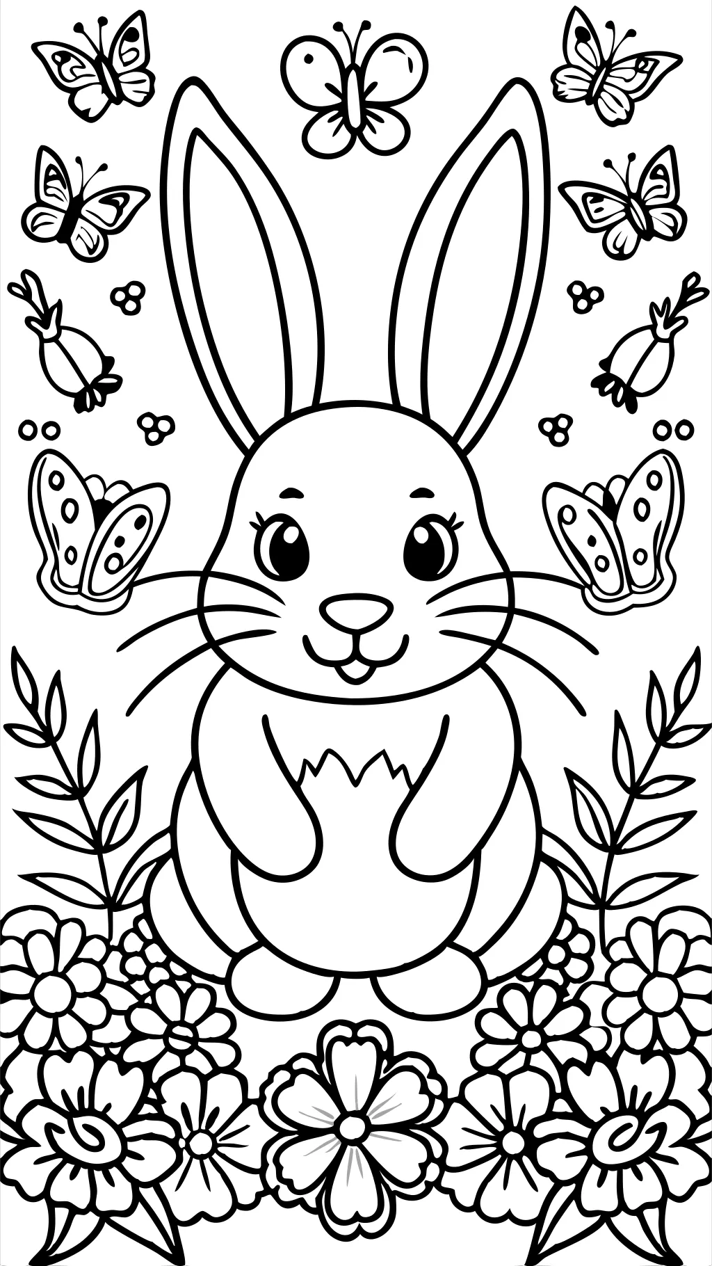 bunny rabbit coloring page